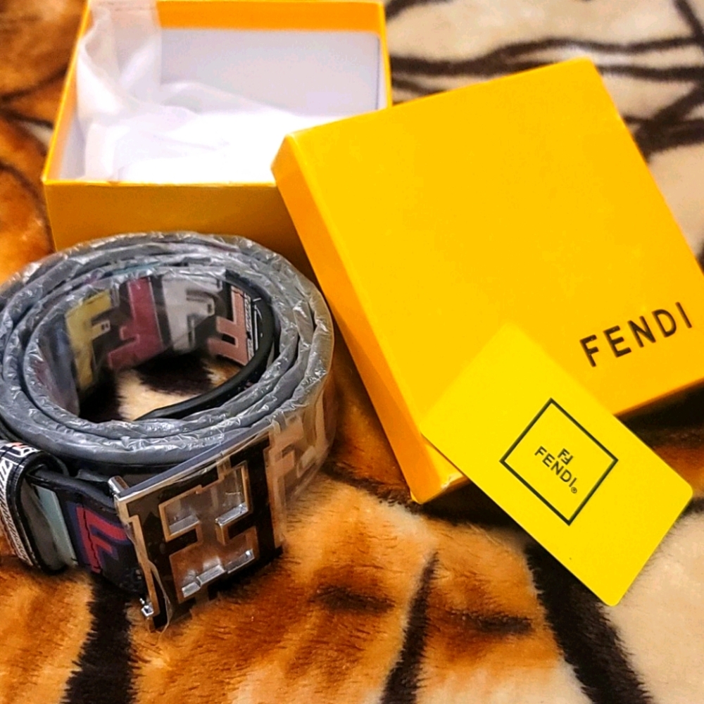 Fendi belt black multi color